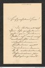 Nachlass Franz Steindachner, Brief von Heinrich Vonwiller an Franz Steindachner (31.08.1906), Inv.Nr. 565.01, Seite 1